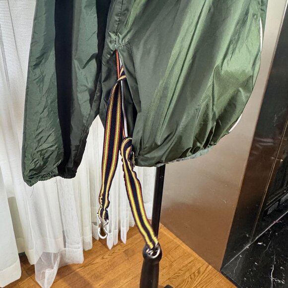Vintage 80s K-Way windbreaker, forest green, fanny pack convertible, size 6/8 - Picture 11 of 16